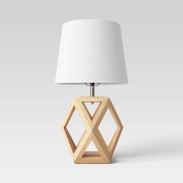 Small Geo Table Lamp Brown (Includes LED Light Bulb) - Threshold™ | Target