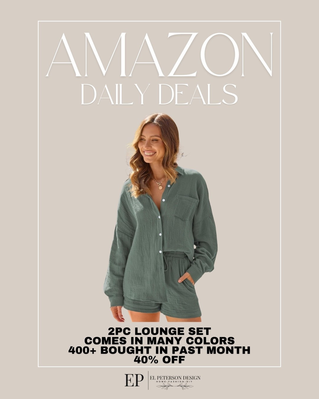 Amazon Daily Deals
Lounge set 

#LTKSaleAlert