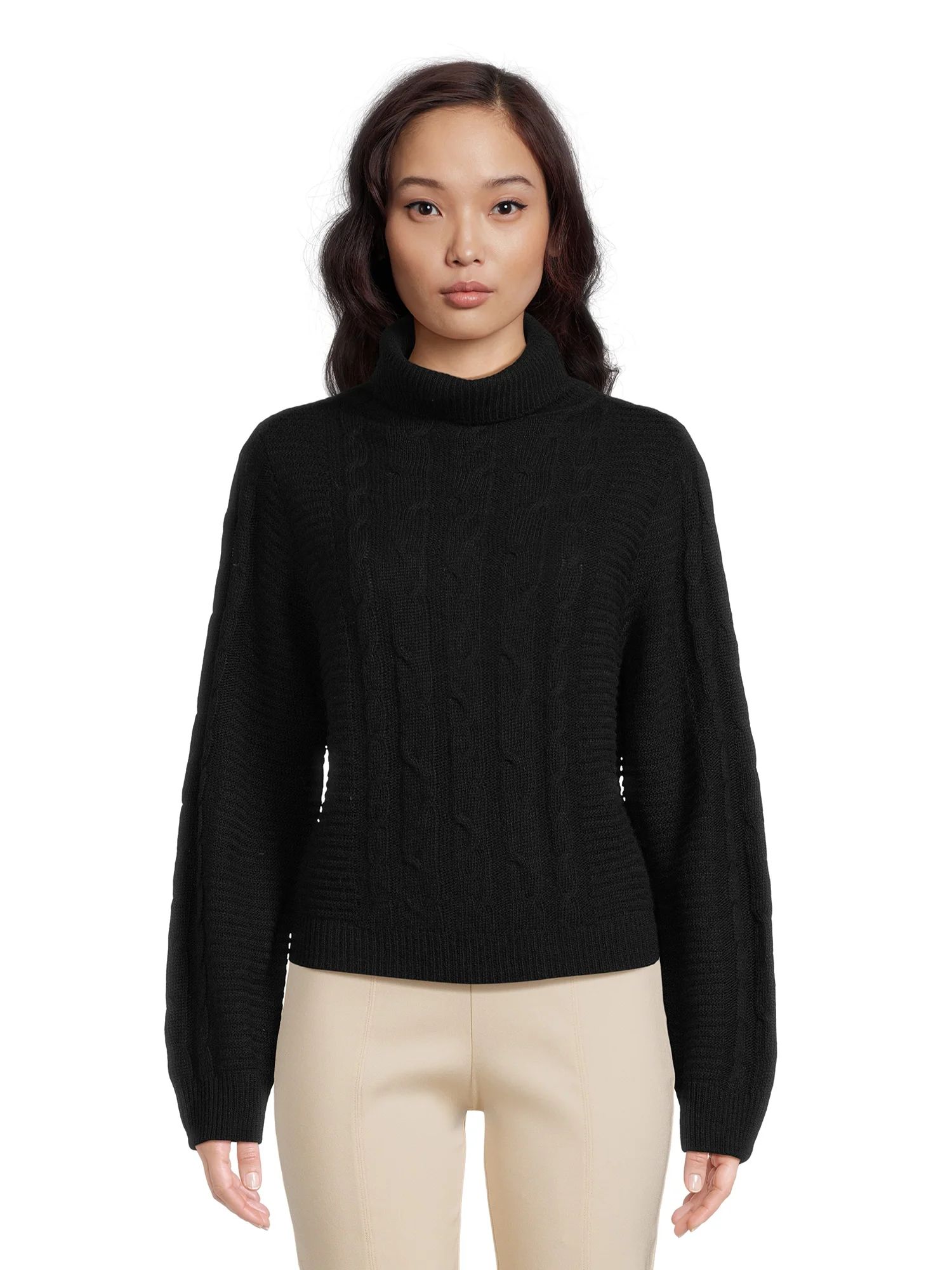 BCBG Paris Women's Cable Knit Sweater | Walmart (US)