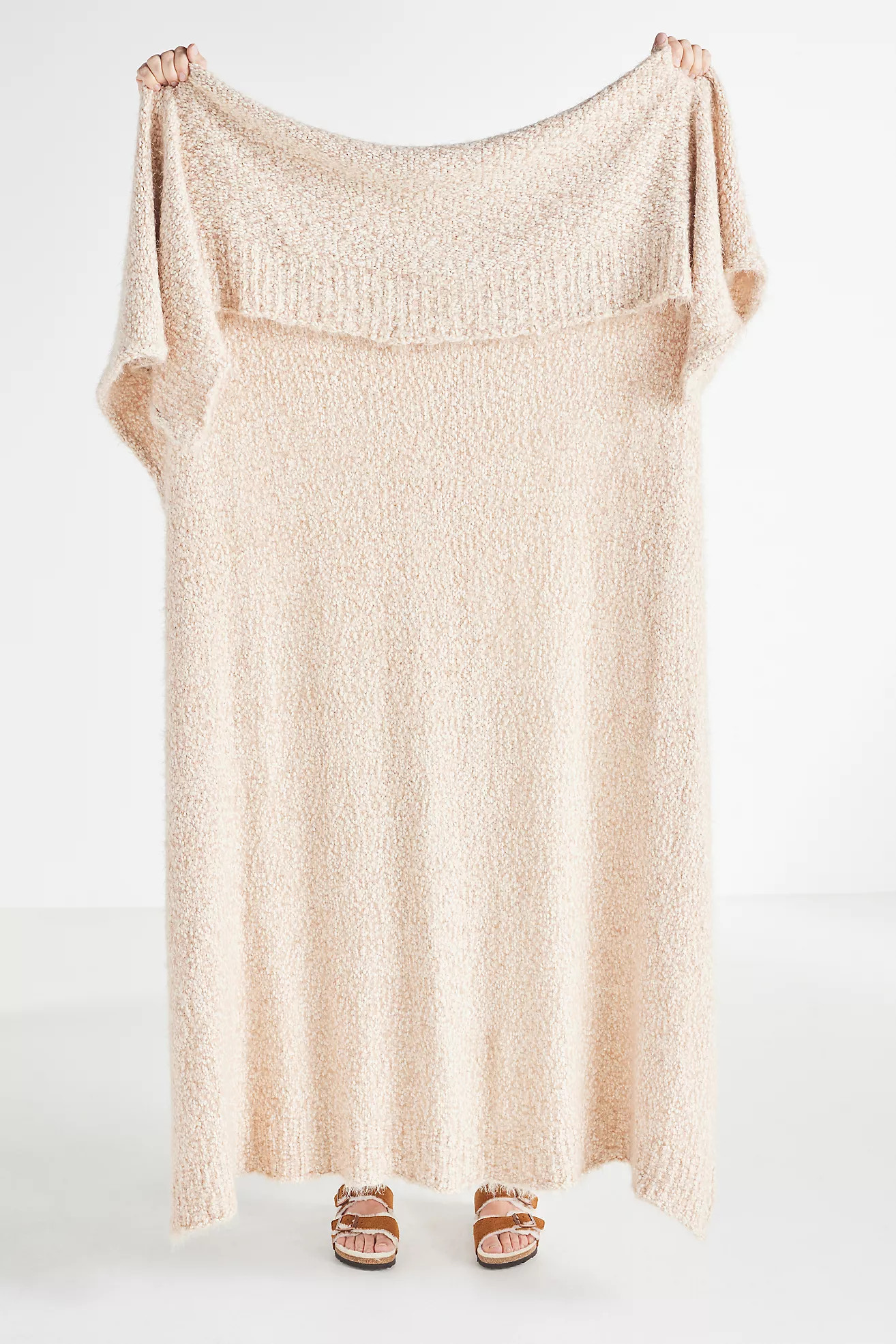 Eyelash Popcorn Knitted Throw | Anthropologie (US)