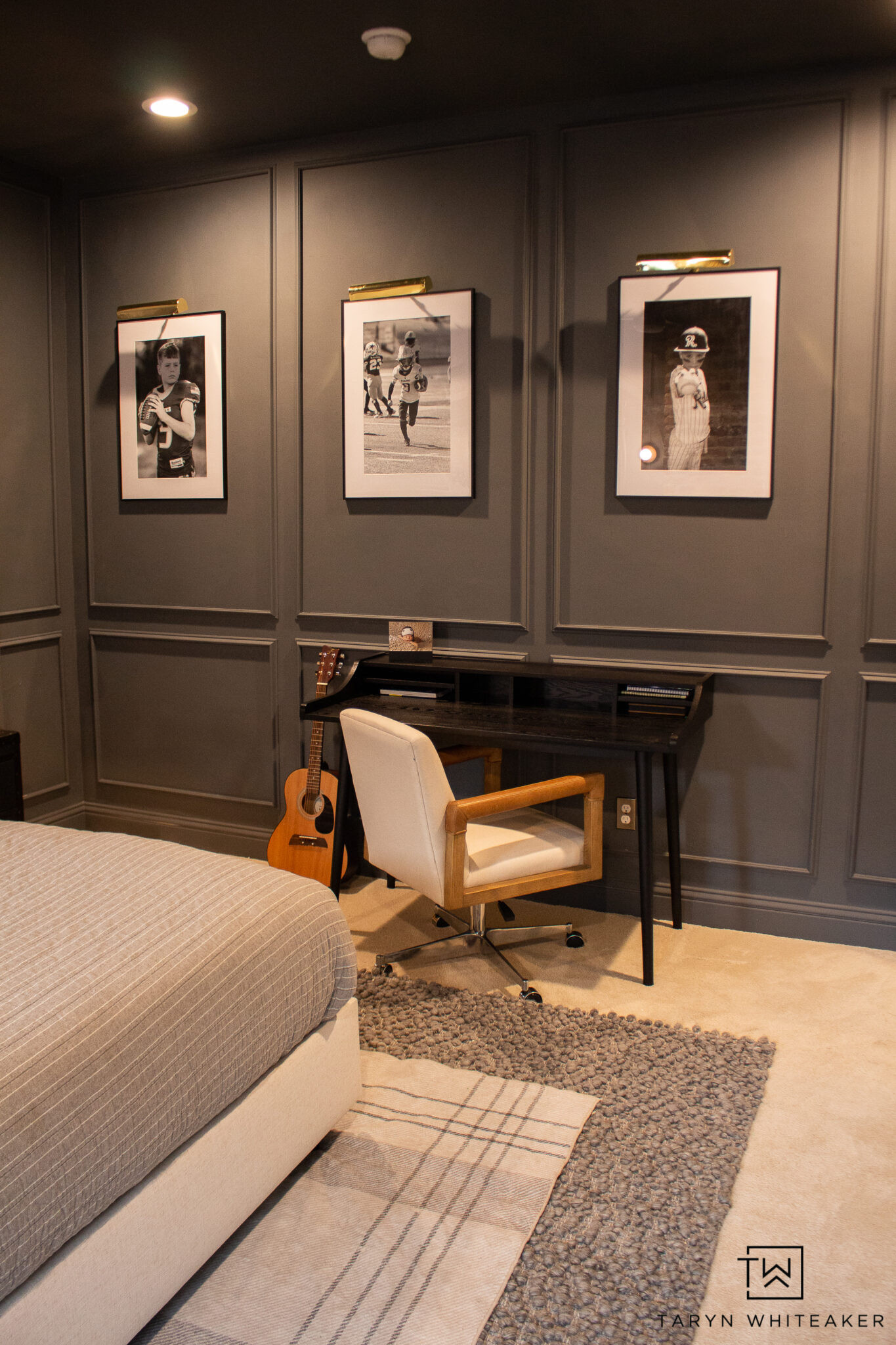 If you love a cozy, masculine bedroom look, this is it. Neutral bedding, textured layers, warm wood tones, and a statement wall create a space that feels both relaxed and high end.

#LTKSeasonal #LTKHome