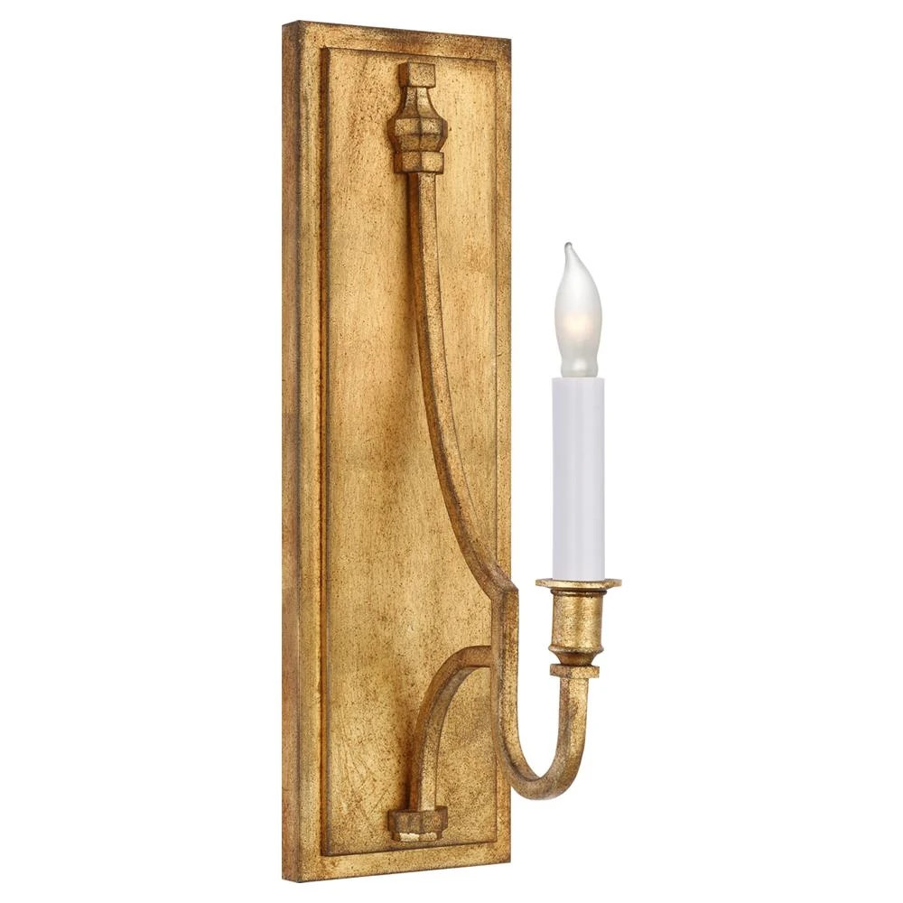 Visual Comfort Mykonos French Gilded Iron Candle Wall Light Sconce | Kathy Kuo Home