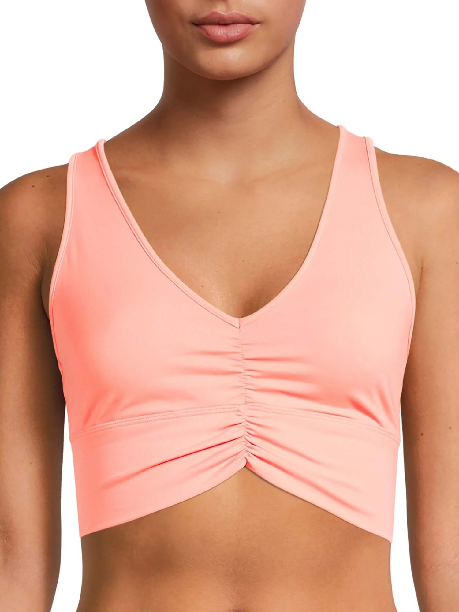 Avia Women's Ruched V-Neck Sports Bra | Walmart (US)
