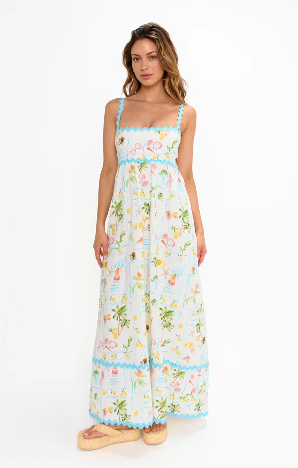 Getaway Maxi Dress ~ Seaside Treasures Blue Scallop | Show Me Your Mumu