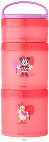 Whiskware Disney Stackable Snack Containers for Kids and Toddlers, 3 Stackable Snack Cups for School and Travel, Minnie and Daisy | Amazon (US)