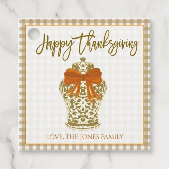 Fall Ginger Jar Gift Tags | Zazzle