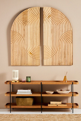 Concentric Oak Diptych Wall Art | Anthropologie (US)