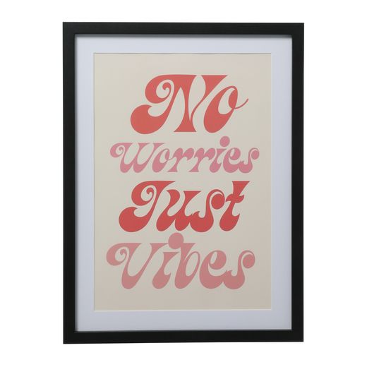 framed art print 16in x 12in - no worries | Five Below