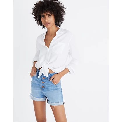 High-Rise Denim Shorts: Button-Front Edition | Madewell