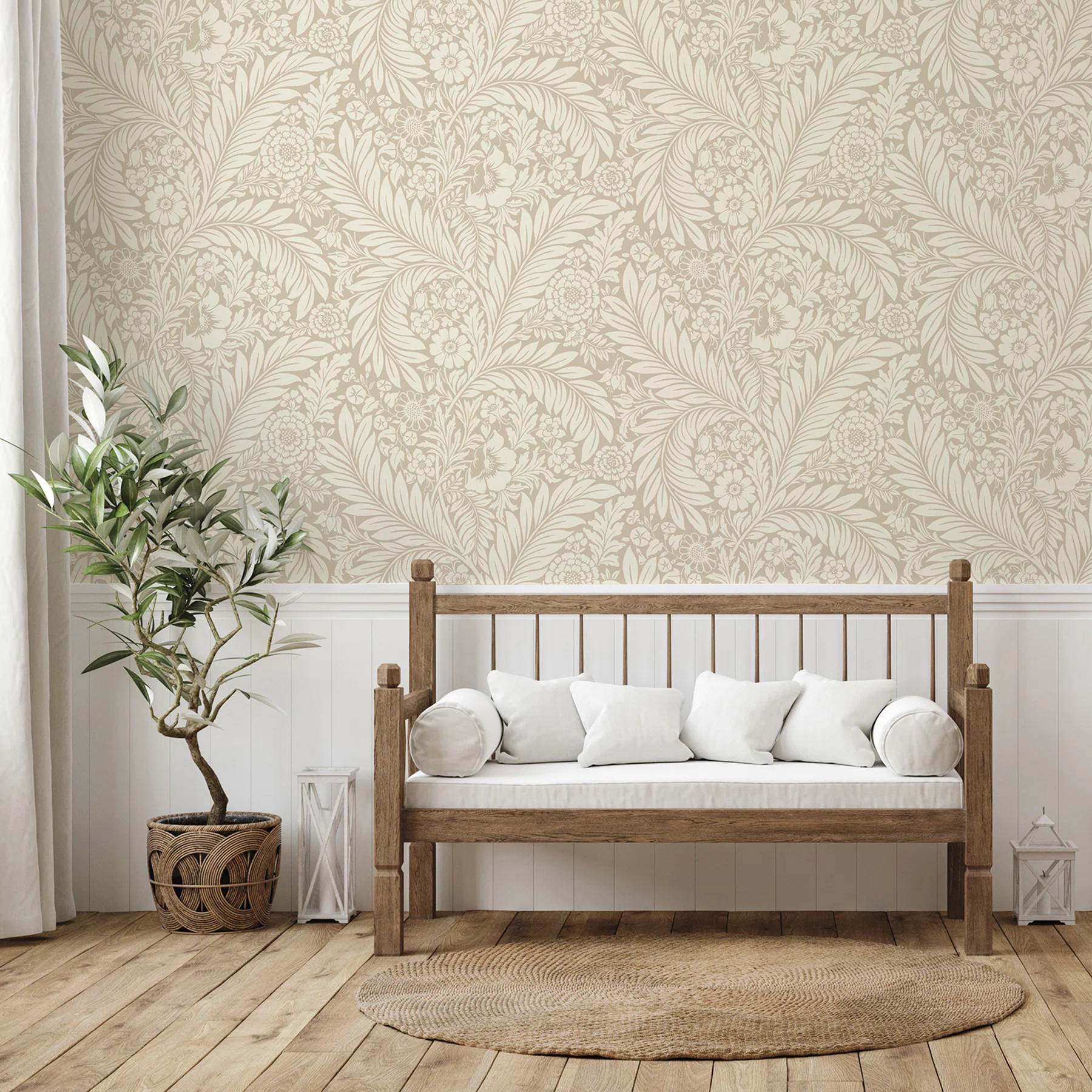 Florence Leaf Wallpaper | Wayfair North America