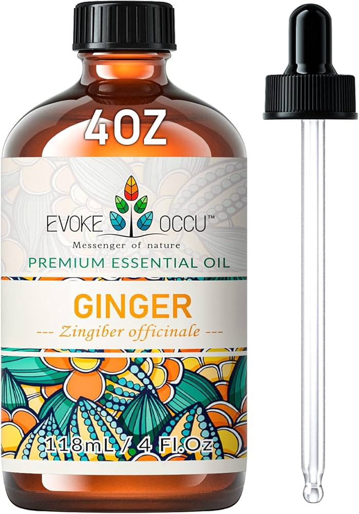 EVOKE OCCU Ginger Essential Oil 4 Oz, Pure Ginger Oil for Skin Hair Massage Aromatherapy Diffuser... | Amazon (US)