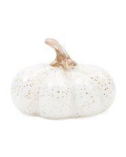 8in Glass Pumpkin With Glitter | TJ Maxx