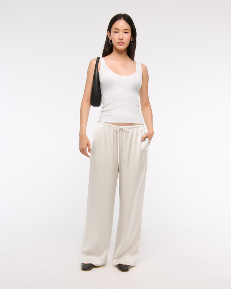 Satin Pull-On Pant | Abercrombie & Fitch (US)