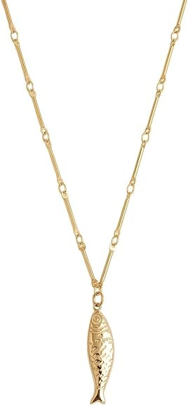 Jean Beau Beach Fish Drop Necklace for Women, Dainty 18K Gold Plated Charm Necklaces Party Trendy... | Amazon (US)