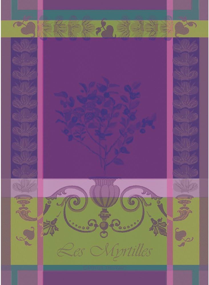 Garnier Thiebaut, Myrtilles Violet, (Blueberries), Woven French Kitchen Towel, 100% two-ply twist... | Amazon (US)