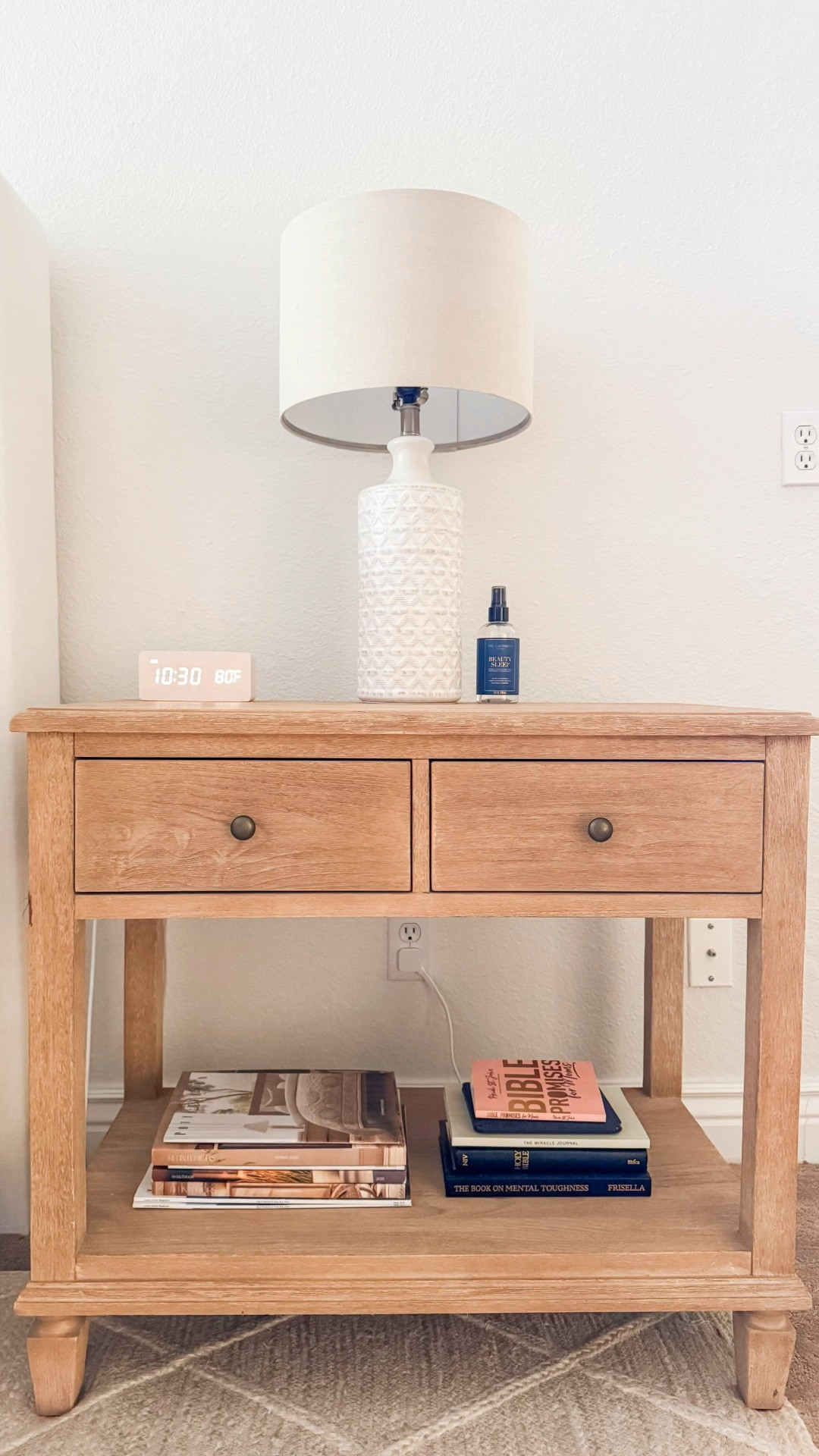 Organized cords at your bedside table! Brings so much peace to your bedroom...

#LTKHome #LTKFamily #LTKSaleAlert