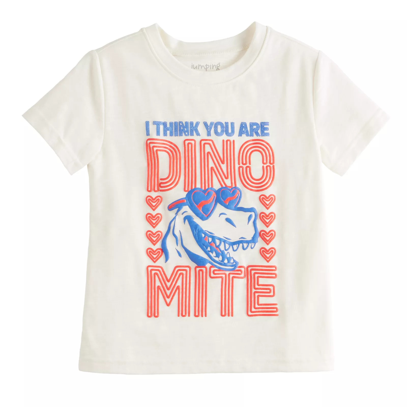 Toddler Boy & Boys 4-12 Jumping Beans® Adaptive ""Dino-Mite"" Valentine's Day Graphic Tee, Toddler Boy's, Ivory Dino Mite | Kohl's