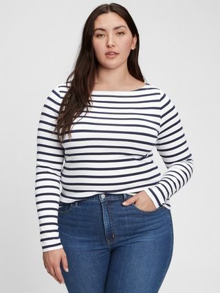 Modern Long Sleeve Striped Boatneck T-Shirt | Gap (US)