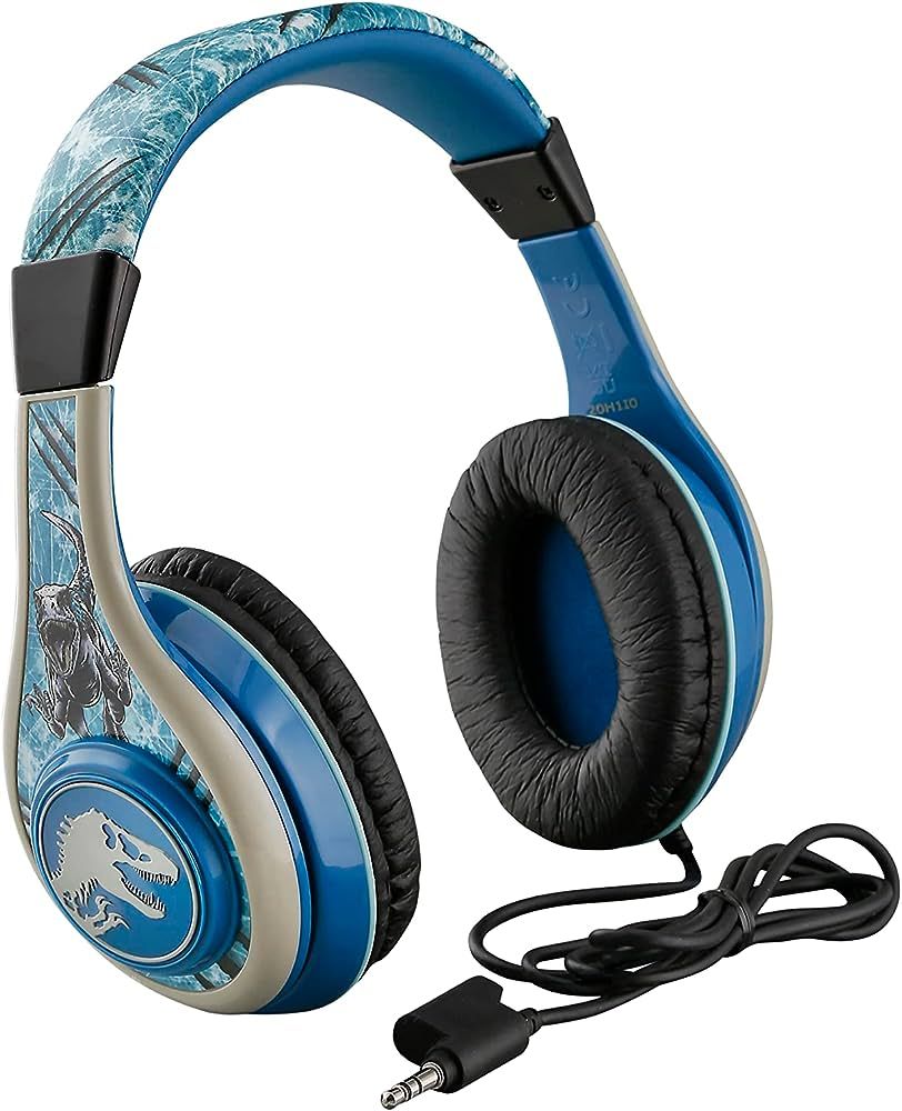 Jurassic World Kids Headphones, Adjustable Headband, Stereo Sound, 3.5Mm Jack, Wired Headphones f... | Amazon (US)