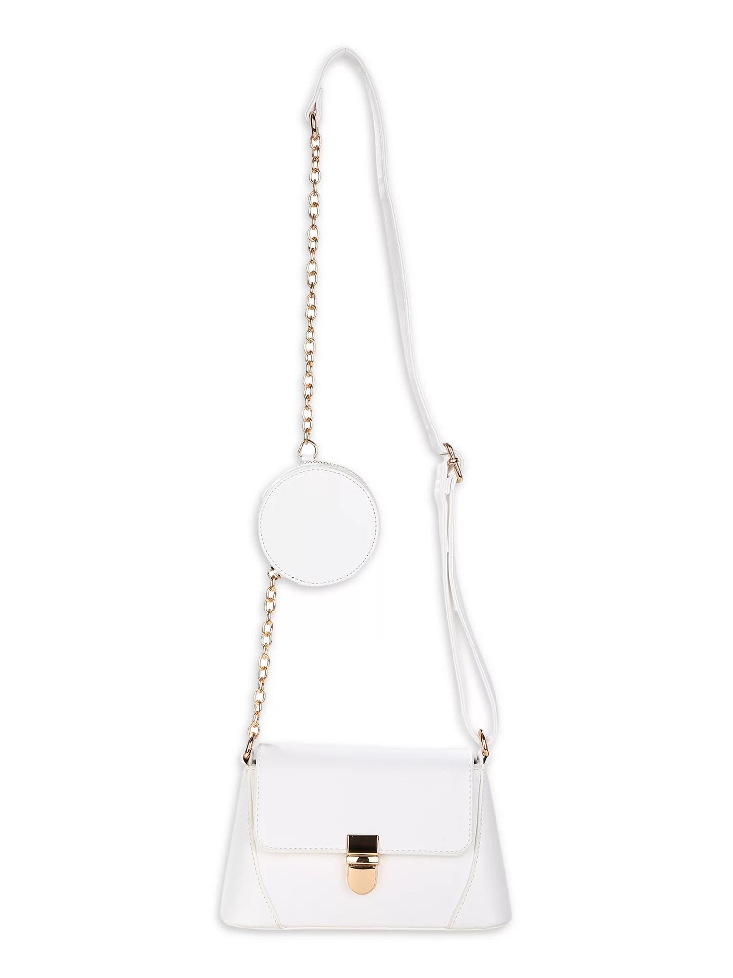 BeCool Women's Adult Crossbody Handbag with Purse 2-Piece Set Cream | Walmart (US)