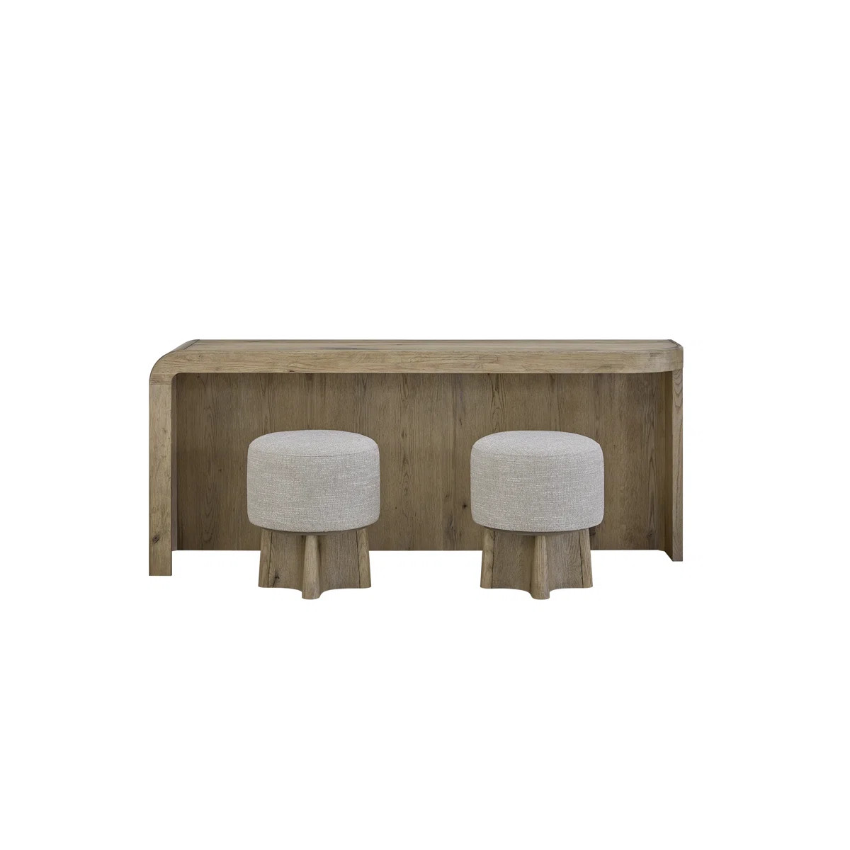Zina Console Table with Stools \u2013 English Knotty Oak | Wayfair North America