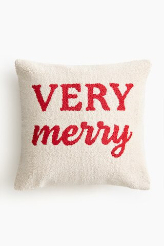 H & M - Punch needle cushion cover - Red | H&M (UK, MY, IN, SG, PH, TW, HK)