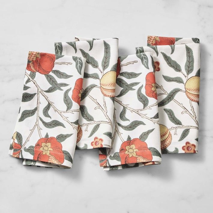 Williams Sonoma x Morris & Co. Golden Fruit Napkins, Set of 4 | Williams-Sonoma