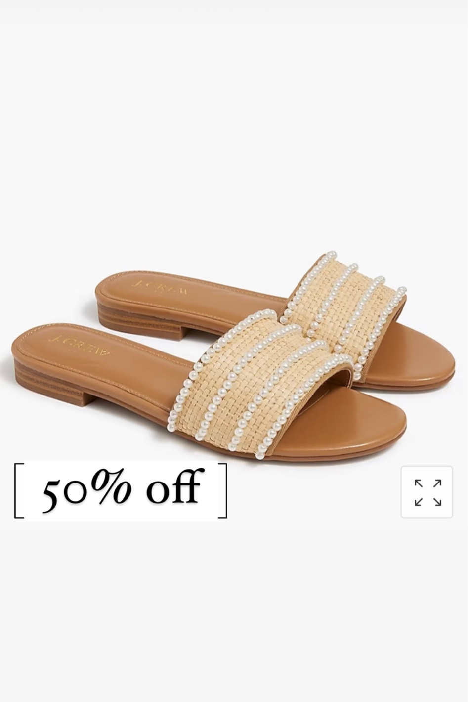 Beaded sandals, neutral sandals, slide sandals, Jcrew Factory, Jcrew Factory Style, Jcrew Factory sandals 
