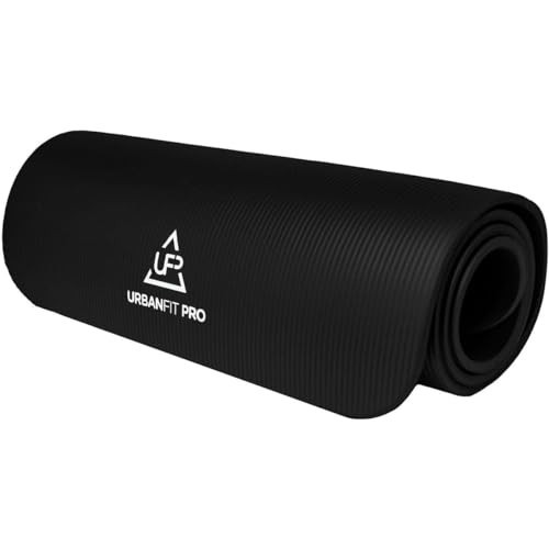 Tapete para Yoga, Pilates e Alongamentos - 10 mm de Espessura - Textura Antiderrapante - Treinamento em Casa e Academia, Cor Preta. | Amazon (BR)