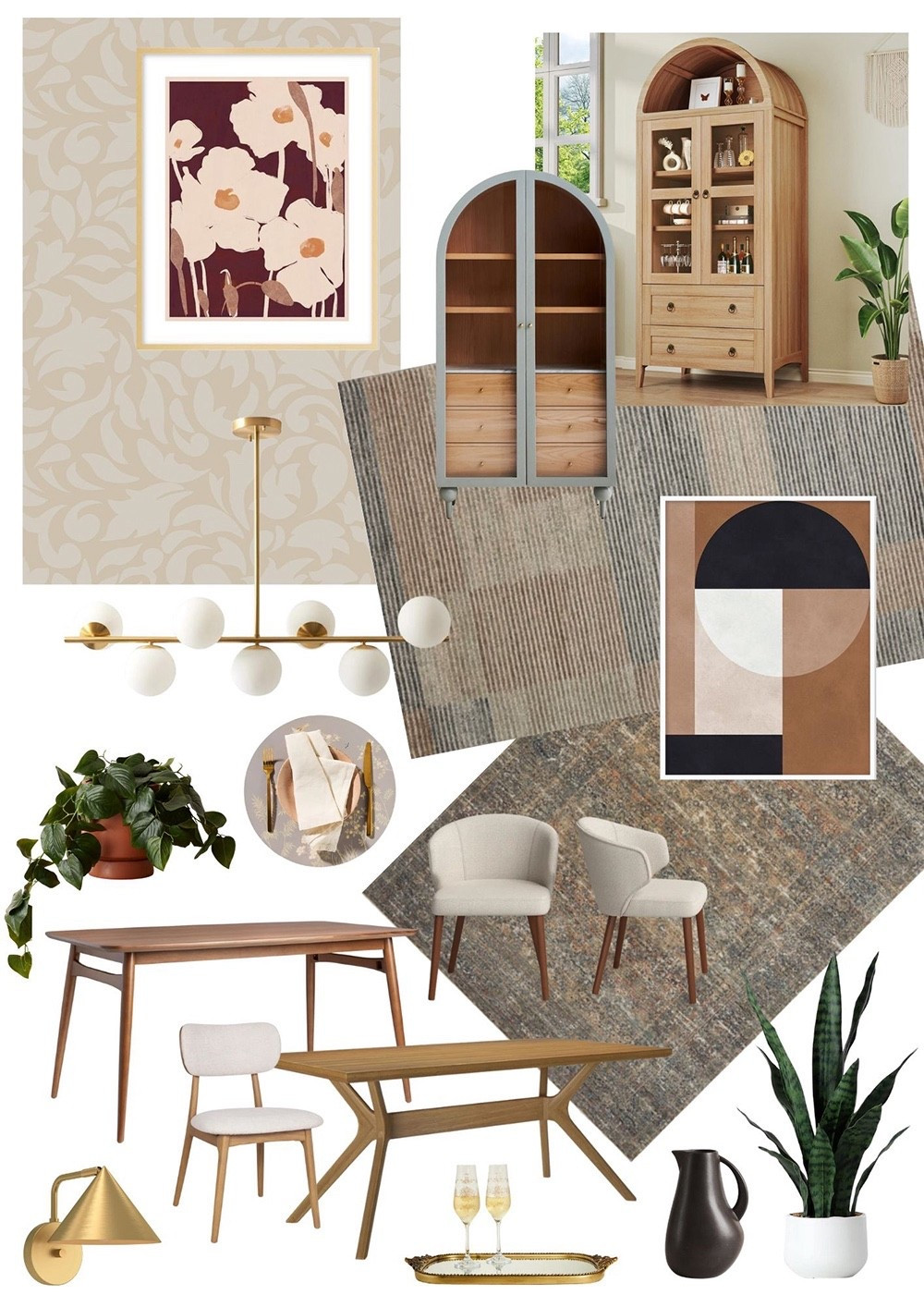 A beautifully layered and eclectic dining room mood board design inspired by my exclusive wallpaper in collaboration with Fancy Walls! Shop the collection here, and get the link to my paisley wallpaper on dreamgreendiy.com ⭐️

#LTKFindsUnder50 #LTKFindsUnder100 #LTKHome