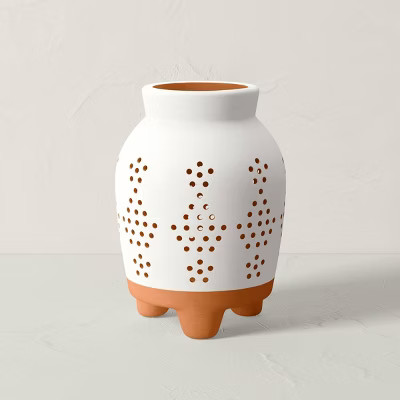 Terracotta Outdoor Lantern Candle Holder White/Terracotta - Opalhouse™ designed with Jungalow... | Target