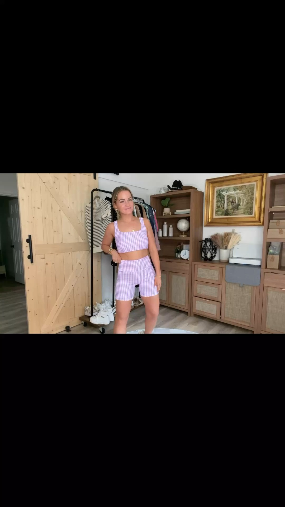 This gingham workout set is so cute! The padded crop tank with open back detail is flattering and the high waist shorts are perfect. Love the matching pattern that makes it feel like a complete outfit. Great for yoga, gym, or casual wear. The gingham print is such a fun twist on activewear!

#GinghamWorkout #TwoPieceSet #CropTank #LTKFitness #YogaSet #MatchingSet 

 #LTKootd #LTKmomlife #LTKActive