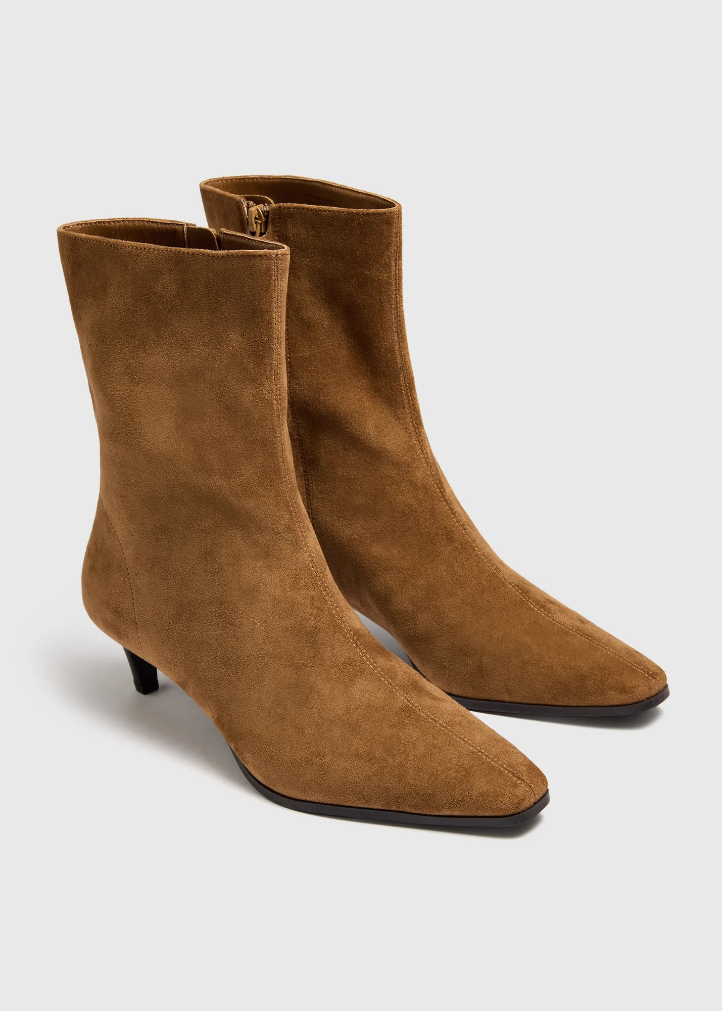 Tan Faux Suede Peg Heel Ankle Boots | Matalan (UK)