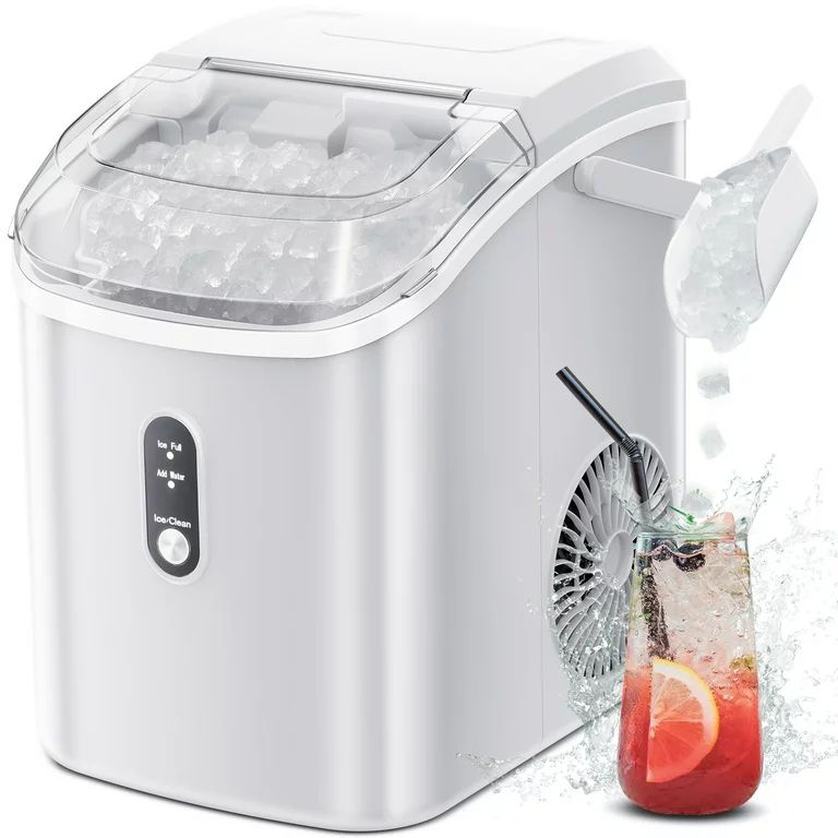 Auseo Nugget Ice Maker Countertop with Soft Chewable Pellet Ice, 34lbs/24H, Self-Cleaning, Sonic ... | Walmart (US)