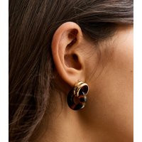 Brown Tortoiseshell Circle Loop Earrings New Look | New Look (UK)