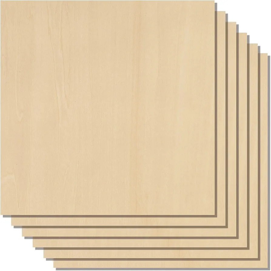 xTool Selected Basswood Plywood 6pcs, 1/8" x 12" x 12" Plywood Sheet A/B Grade Basswood Unfinishe... | Amazon (US)