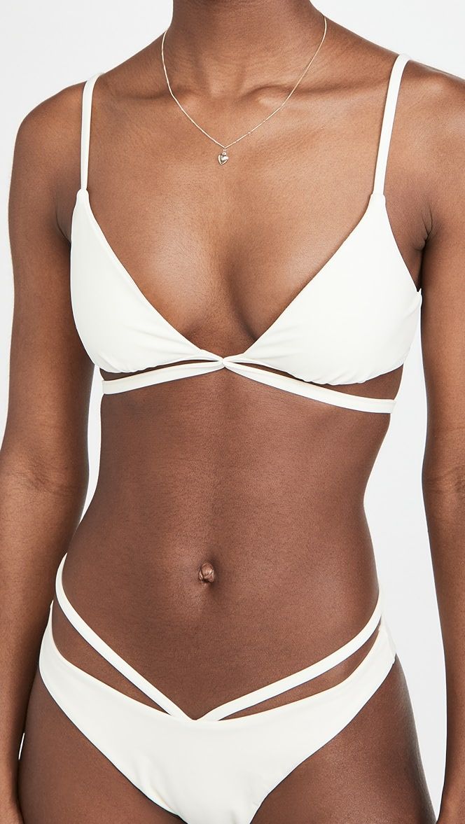 Harlen Solid Tie Front Bikini Top | Shopbop