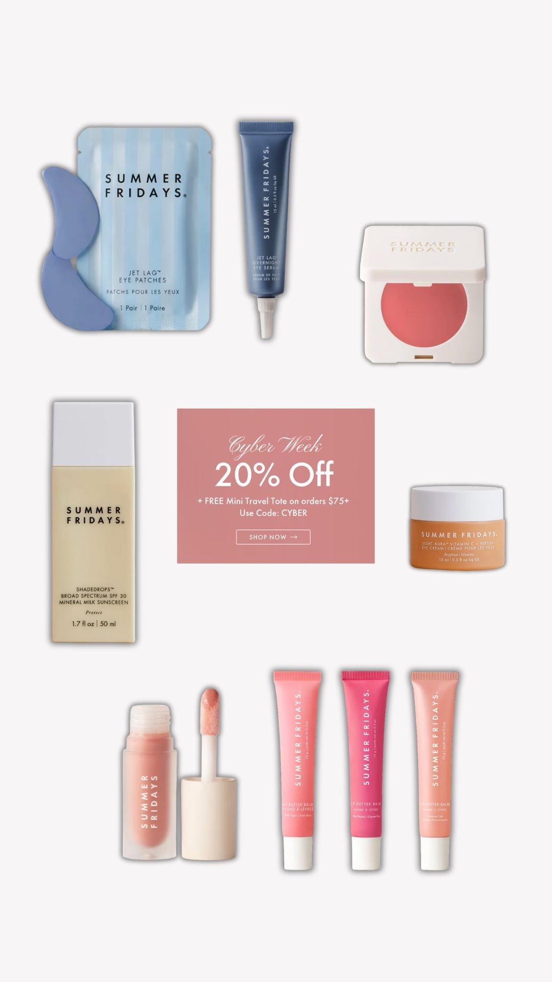 20% off summer fridays use code : CYBER

#LTKBeauty #LTKFindsUnder50 #LTKCyberWeek