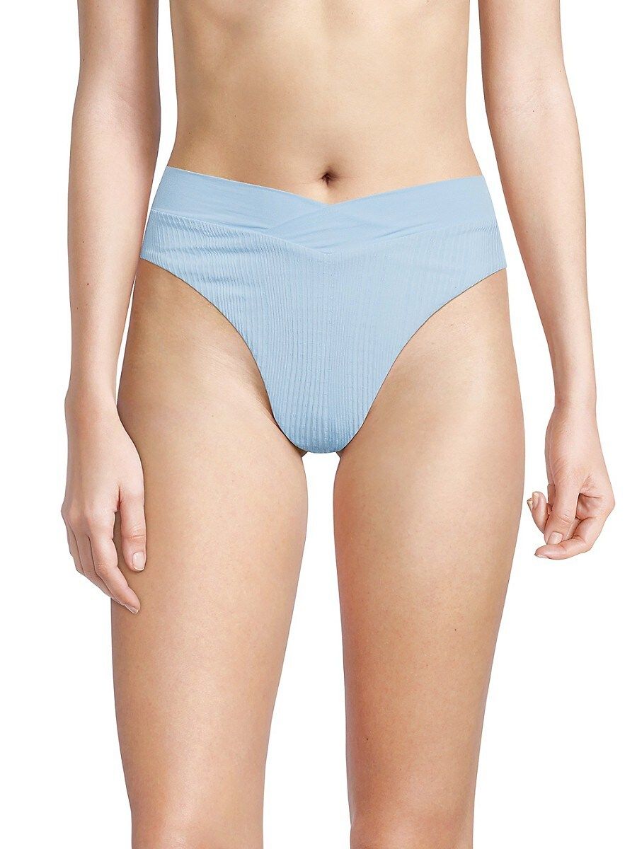 L*Space Women's Court Ribbed Bikini Bottom - Sky Blue - Size XS | Saks Fifth Avenue OFF 5TH