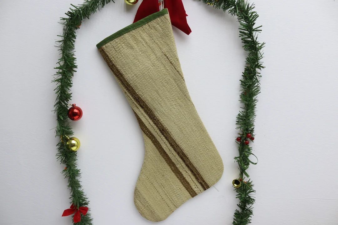 Handwoven Vintage Kilim Decorative Stocking 11x18 Christmas - Etsy | Etsy (US)