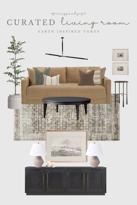 Loving this affordable brown sofa! The coffee table and olive tree are both on major sale right now!

Living room, area rug, chandelier, wall art, media console table, lamp, black coffee table, interior decor

#LTKhome #LTKsalealert #LTKFind