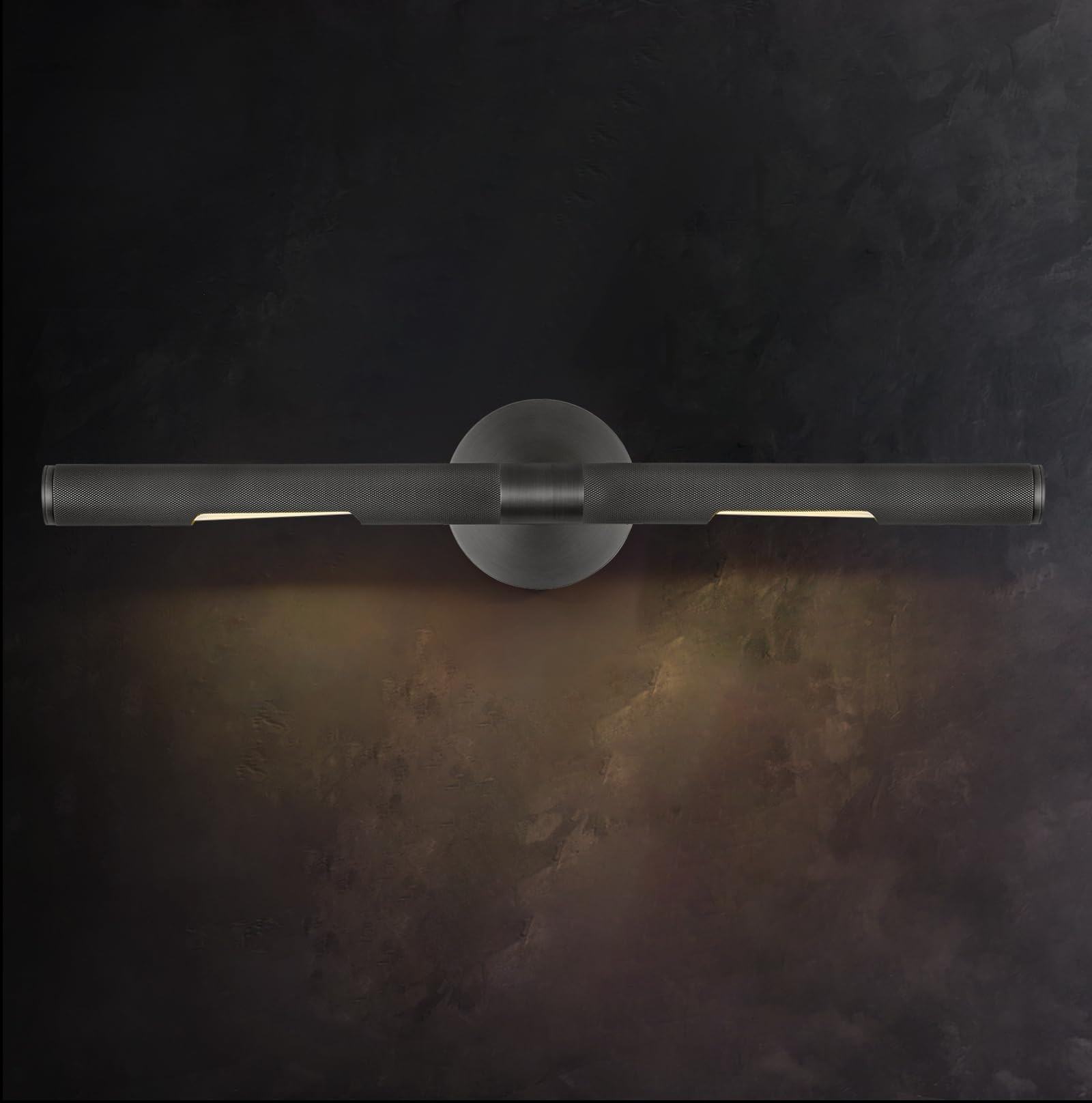 Hard-wired Knurled Picture Light, 24in Black Picture Light for Wall, Dimmable Black Art Lights, R... | Amazon (US)