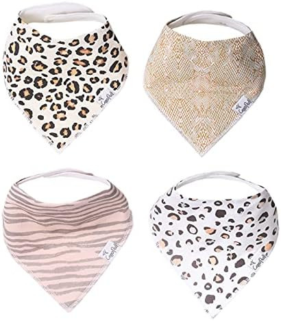 Baby Bandana Drool Bibs for Drooling and Teething 4 Pack Gift Set"Zara" by Copper Pearl | Amazon (US)