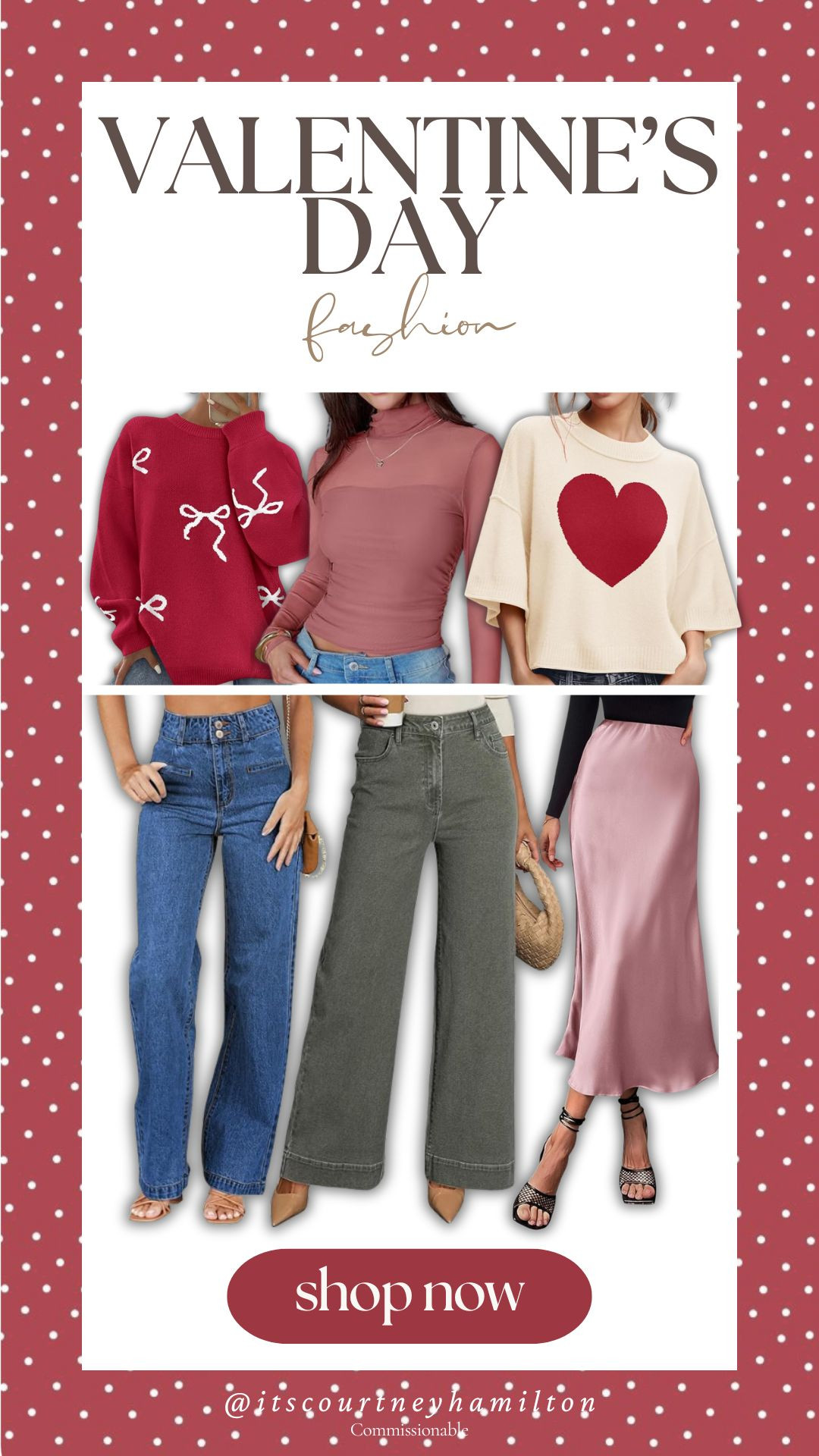 Valentine's Day Fashion from Amazon!!

winter fashion, seasonal outfit, holiday fashion, vday, galentines, denin, sweater, maxi skirt, courtney hamilton 

 #LTKSeasonal #LTKFindsUnder50 #LTKFindsUnder100