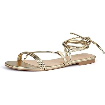 PARTY Women's Strappy Sandals Flats | Amazon (US)