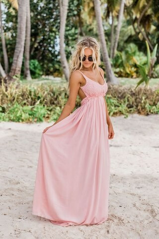 Once In A Lifetime Light Pink Maxi Dress | The Pink Lily Boutique