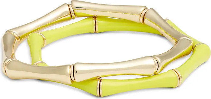 Nordstrom Set of 2 Bamboo Link Stretch Bracelets | Nordstrom | Nordstrom