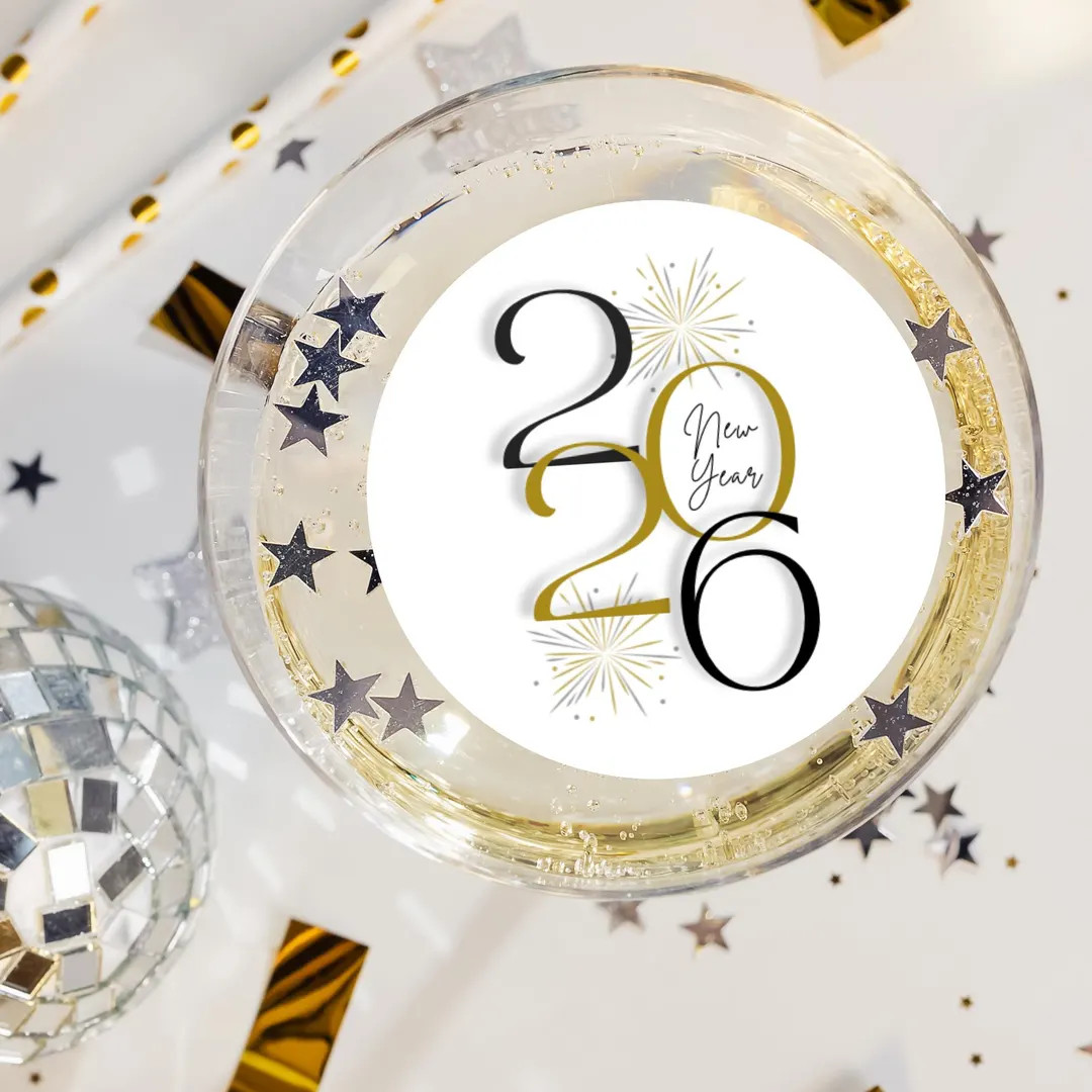 New Years Eve 2026 Edible Wafer Cocktail & Cupcake Toppers - Etsy | Etsy (US)