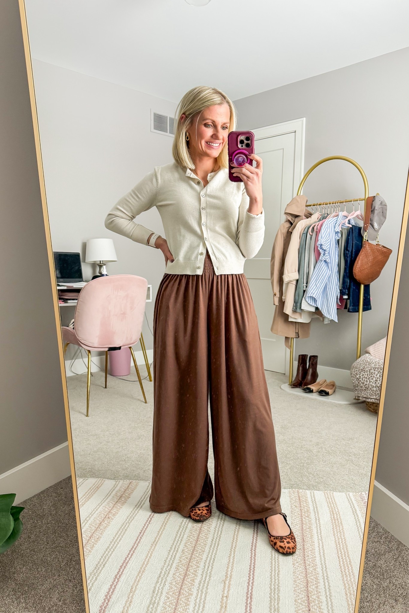 These palazzo pants from Amazon and a fun style of pants to try this spring! They are super comfortable and this outfit would be great for teachers or work from home! 

#LTKSeasonal #LTKOver40 #LTKPetite