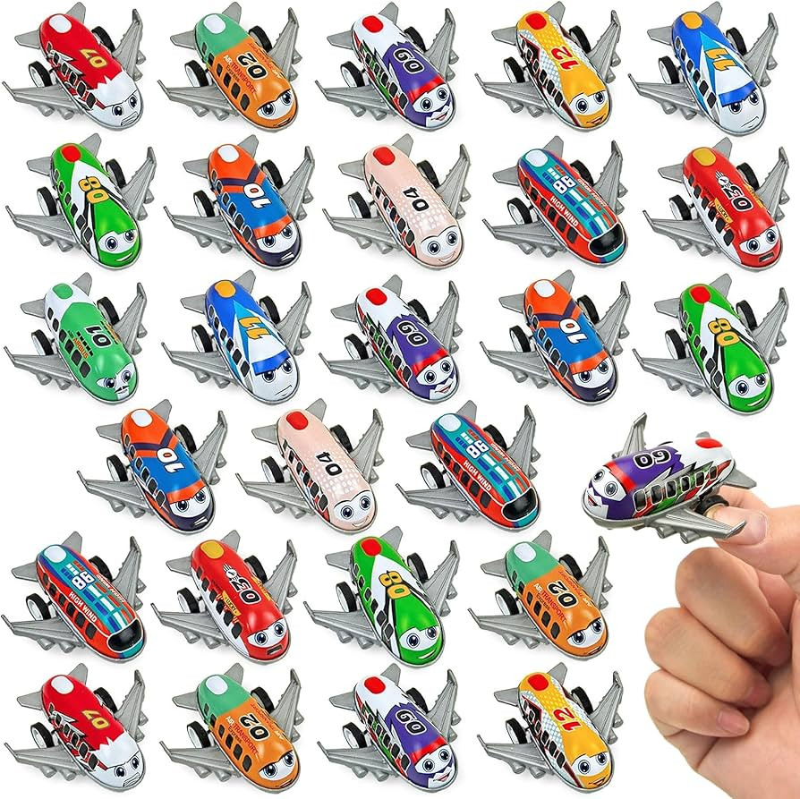 Vileafy 27 PCS Metal Shell Pull Back Airplane Toys for Kids – Cartoon Mini Airplanes with Plast... | Amazon (US)